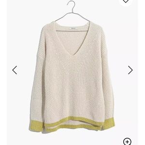 MADEWELL Tipped Ridgeton Pullover Sweater